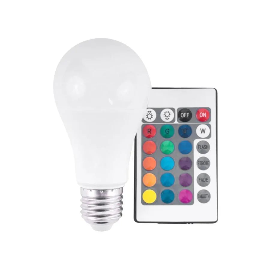 RGB LED bulb with remote control E27, 12W, 6500K