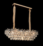 WINDSOR Regalis Crystal Chandelier 10x E27, Diameter 85cm, Shiny Gold, Adjustable Height