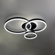 LED chandelier with remote control RIGA LILITH, 69W, 3 Circles, Cold/Warm/Neutral light, Dimmable, Black