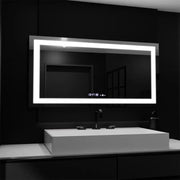 Rectangular LED mirror, 160x80cm, Verite MotionGlow Marcello, Demister System, Clock & Thermometer, Dimmable