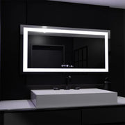 Rectangular LED mirror, 160x80cm, Verite MotionGlow Marcello, Demister System, Clock & Thermometer, Dimmable