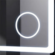 Rectangular LED mirror, 90x60cm, Souverain MotionGlow Marcello, Demister System, Clock & Thermometer, Cosmetic Magnifier, Dimmable