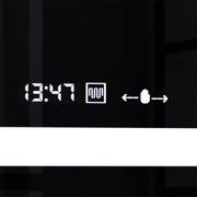 Rectangular LED mirror, 160x80cm, Verite MotionGlow Marcello, Demister System, Clock & Thermometer, Dimmable