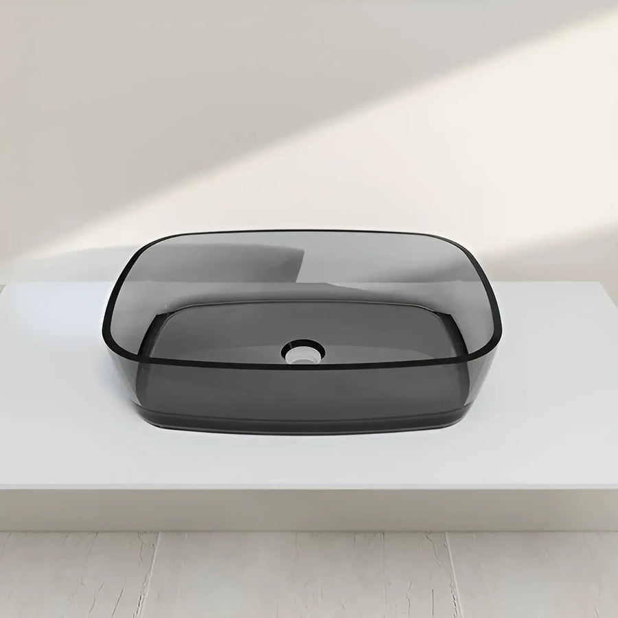 Resin Bathroom Sink 60x40 cm Dark Grey