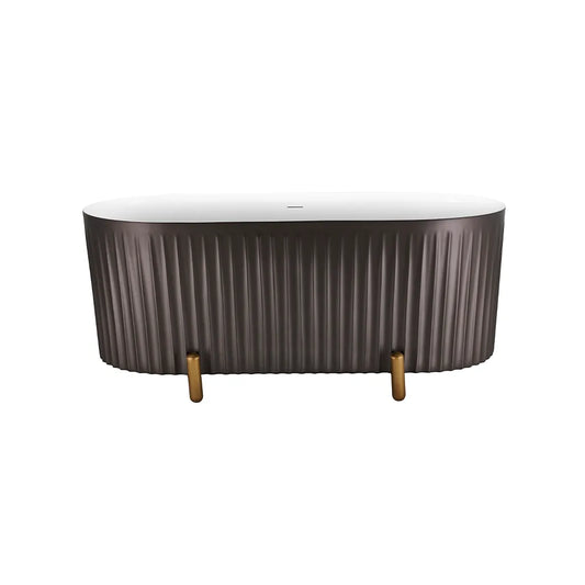 Freestanding Bathtub, Oval, Acrylic, Bright Grey, 170×78×70 Cm