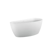 Freestanding Bathtub, Semi-oval, Acrylic, White, 150×72×60 Cm
