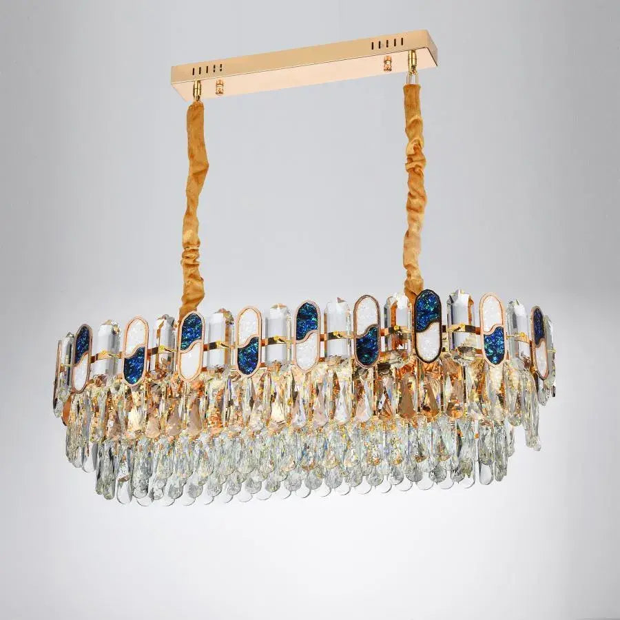 Alfred Chandelier 8*E27, Metal and Crystal, Diameter 75cm, Gold