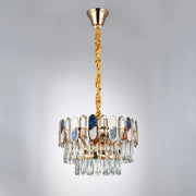 Aniss Chandelier 5*E27, Metal and Crystal, Gold