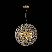 MINUET Crystal Chandelier 9x G9, Diameter 50cm, Shiny Gold, Adjustable Height