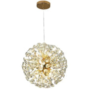 MINUET Crystal Chandelier 9x G9, Diameter 50cm, Shiny Gold, Adjustable Height