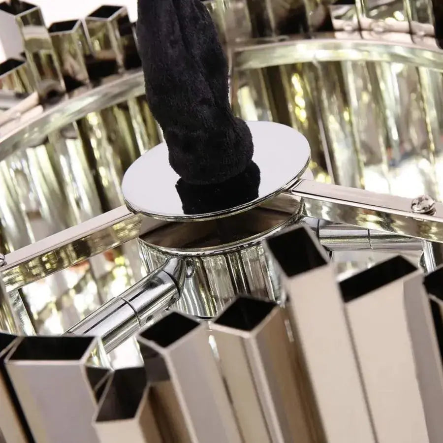 BLOIS Petito Crystal Chandelier 3xE14, Diameter 30cm, Silver, Adjustable Height