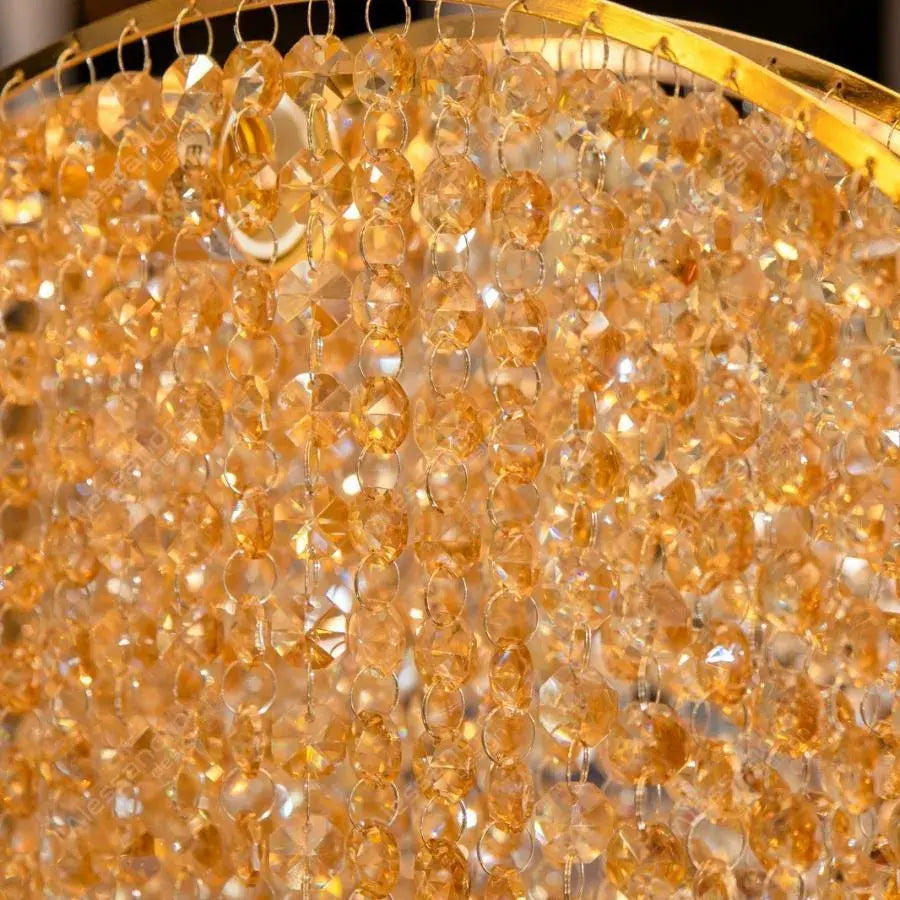 Ander Crystal Chandelier, 8*E27, Gold, Metal and Crystal