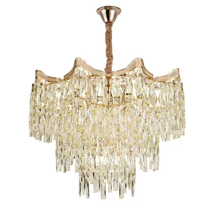 Bennett Crystal Chandelier 10x E27 Gold