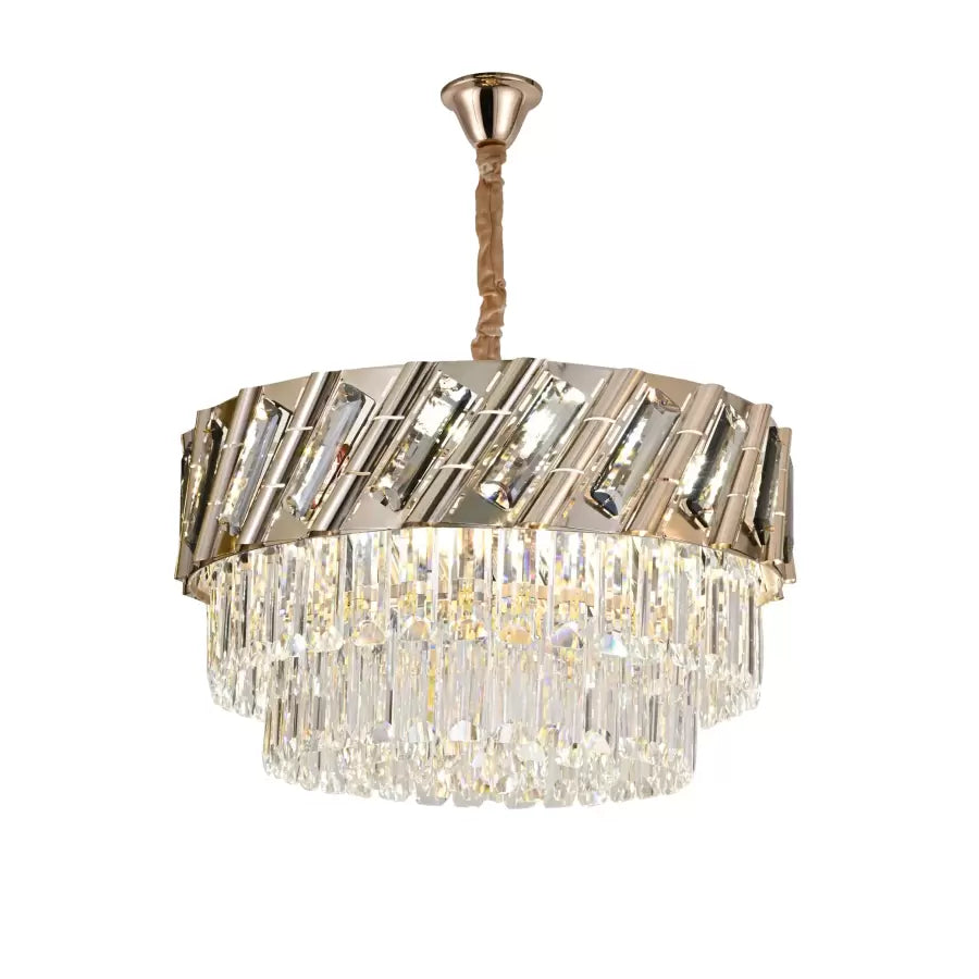 Boston Crystal Chandelier 8x E27 Gold