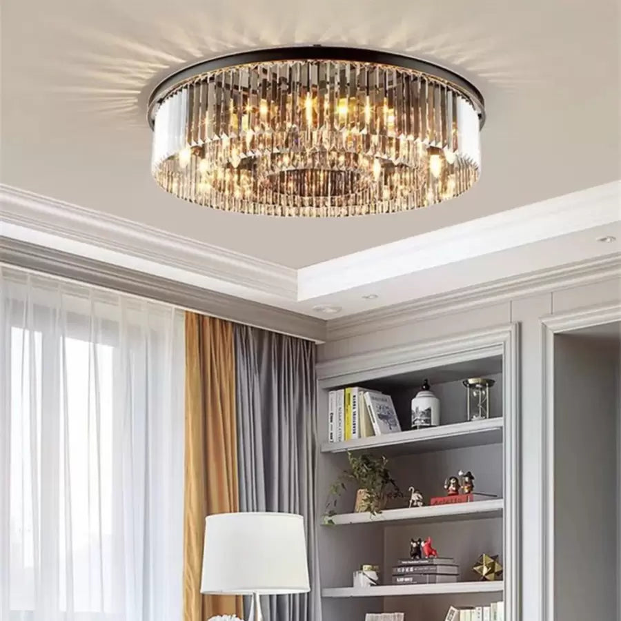 Brady Crystal Chandelier 12x E14 Black