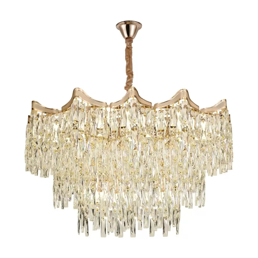 Braylon Crystal Chandelier 20x E27 Gold