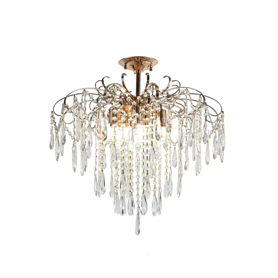 EGO Crystal Chandelier 9x E27, Diameter 60cm, Shiny Gold