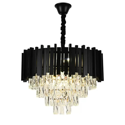 Ford Crystal Chandelier 5x E27 Black