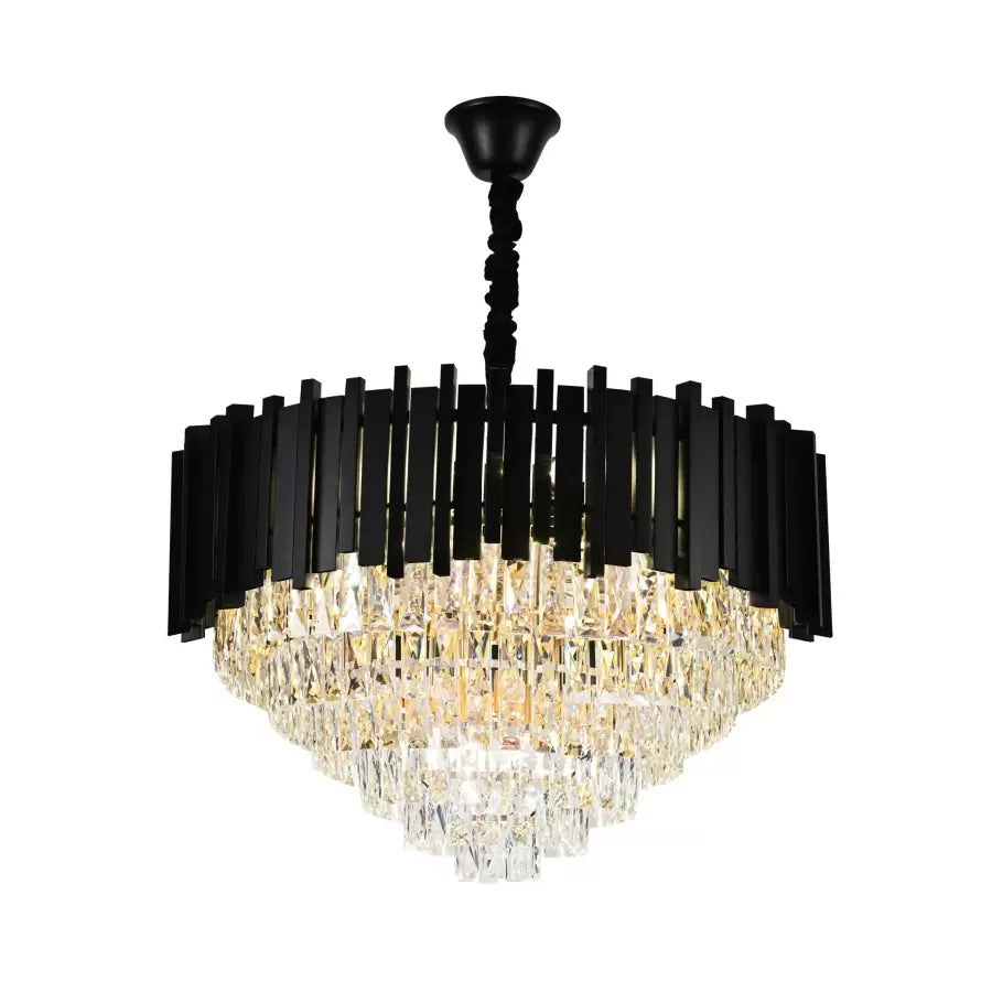 Francis Crystal Chandelier 10x E27 Black