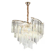 Crystal Chandelier TRIANON Magno 10x E27, Diameter 56cm, Shiny Gold, Adjustable Height