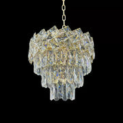 WINDSOR Petito Crystal Chandelier 3xE27, Diameter 30cm, Shiny Gold, Adjustable Height