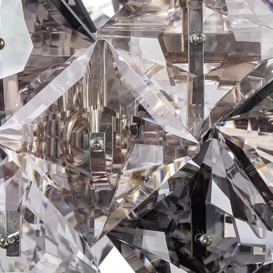 Hara Crystal Chandelier 9x E27 Silver