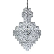 WINDSOR Grande Supremo Crystal Chandelier 14xE14, Diameter 60X90cm, Shiny Chrome, Adjustable Height