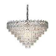 WINDSOR Supremo Crystal Chandelier 16xE27, Diameter 80cm, Glossy Chrome, Adjustable Height