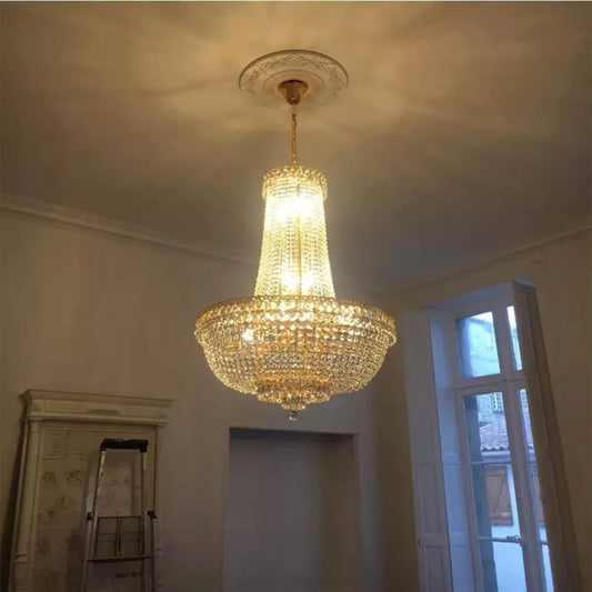 Kassian Crystal Chandelier 11x E14 Gold