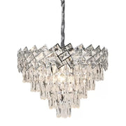 WINDSOR Eleganza Crystal Chandelier 5x E27, Diameter 49cm, Glossy Chrome, Adjustable Height