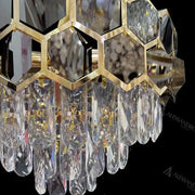 Melih Crystal Chandelier 5x E27 Diameter 40cm Gold Black