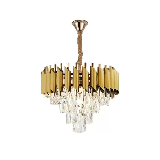 Salvador Crystal Chandelier 4x E27 Gold