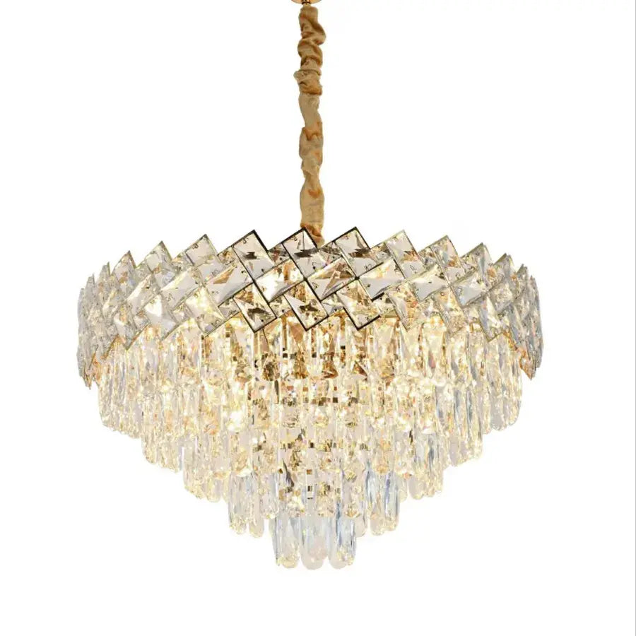 Villante Crystal Chandelier 10x E27 Gold