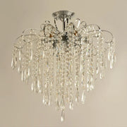 EGO Crystal Chandelier 9x E27, Diameter 60cm, Glossy Chrome