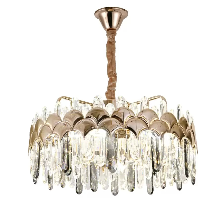 Gregory 188W Dimmable Crystal LED Chandelier with Remote Control Gold