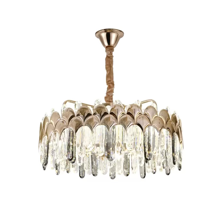 Griffin 244W Dimmable Crystal LED Chandelier with Remote Control Gold
