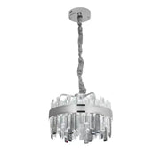 Miguel 92W Dimmable Crystal LED Chandelier with Remote Control Silver