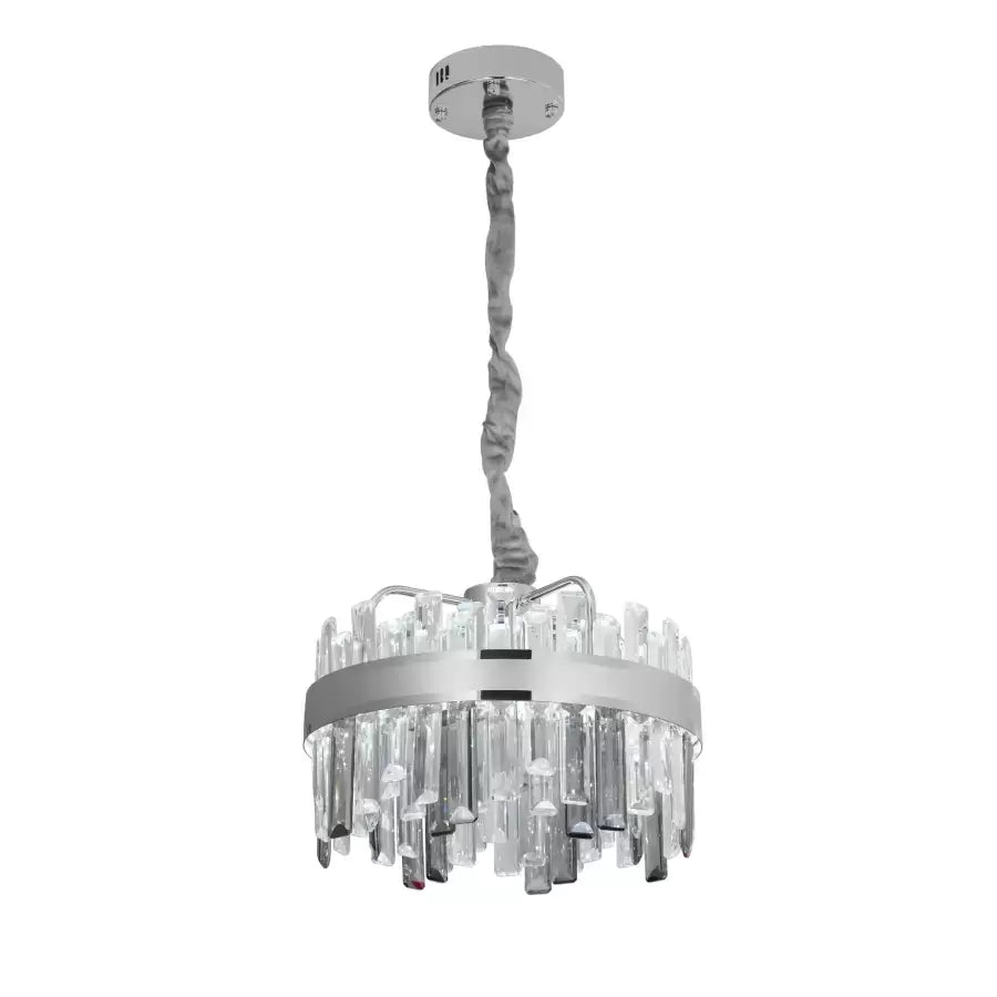 Miguel 92W Dimmable Crystal LED Chandelier with Remote Control Silver