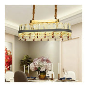 Pollux LED Chandelier with Remote Control, 156W, Diameter 80cm, Gold, Crystal, Dimmable
