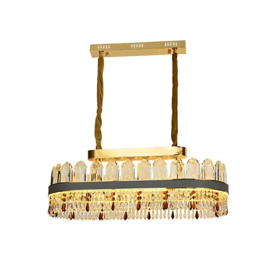 Pollux LED Chandelier with Remote Control, 156W, Diameter 80cm, Gold, Crystal, Dimmable