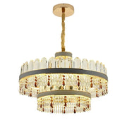 Pollux LED Chandelier with Remote Control, 300W, Diameter 75cm Gold, Crystal, Dimmable