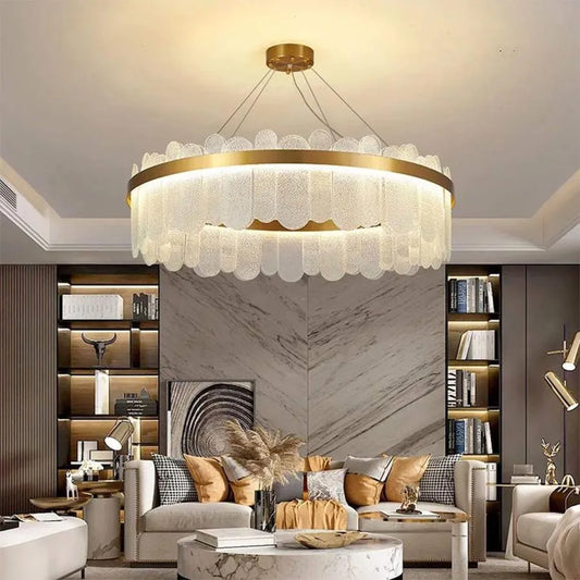 Alvaro 128W Dimmable LED Chandelier with Remote Control Gold