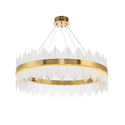 LED Chandelier with Remote Control Lazaro 63W Dimmable Gold