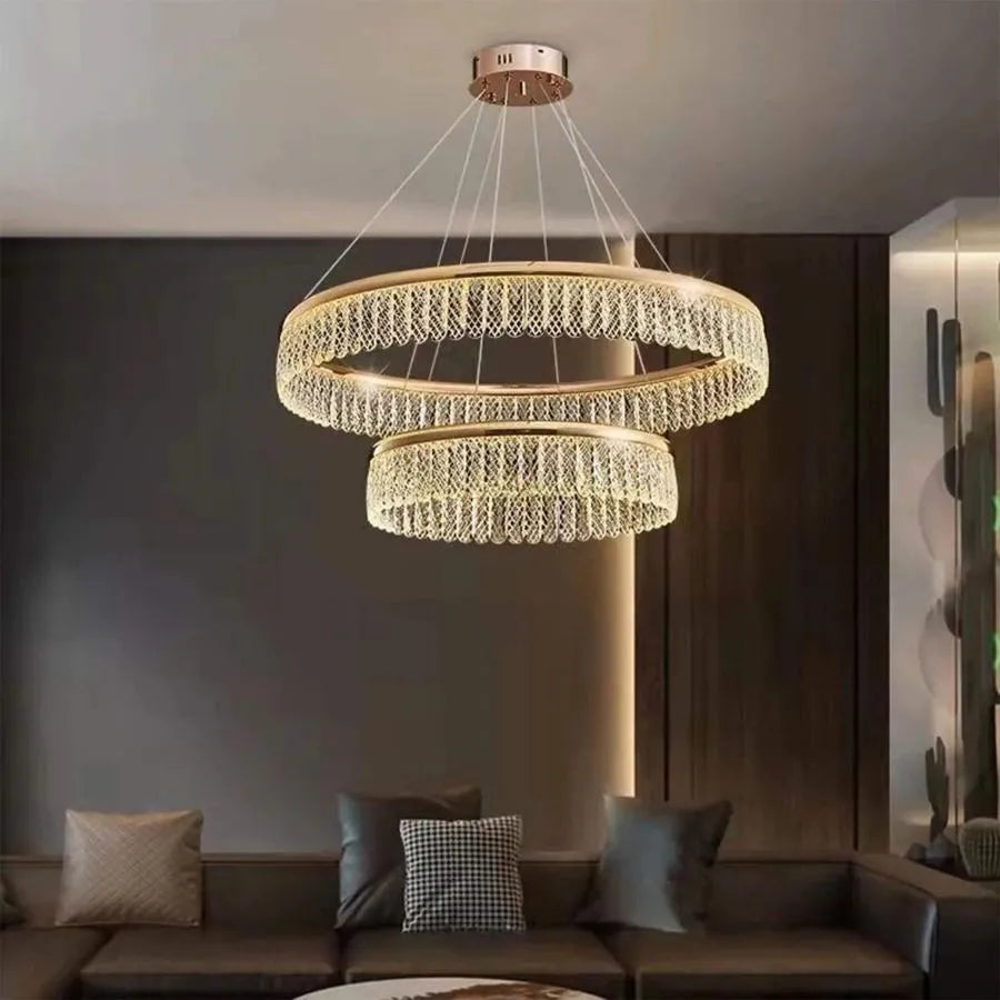 Zakir 100W LED Chandelier with Remote Control, Gold