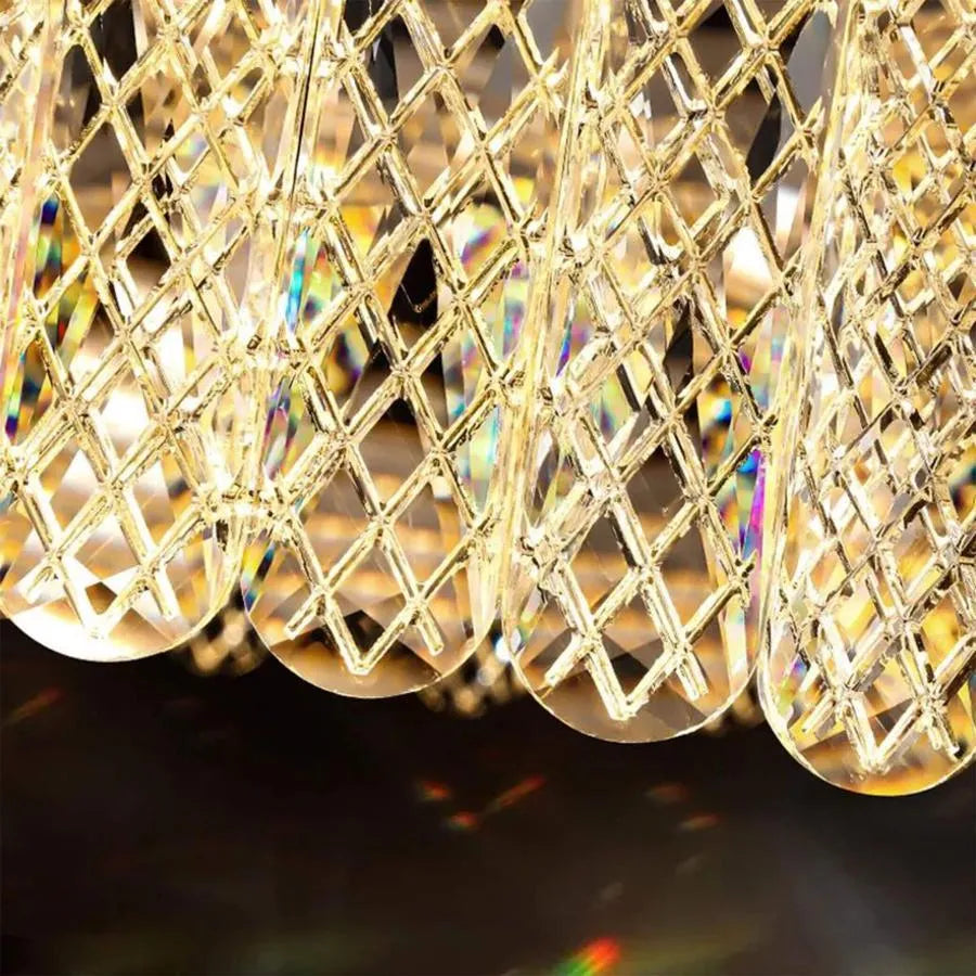 Zareef 80W LED Chandelier with Remote Control, Gold