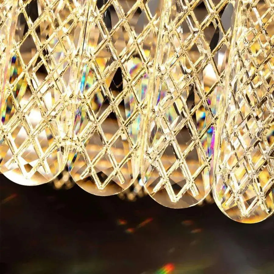 LED Chandelier with Remote Control Zimar 80W, Diameter 80cm Gold