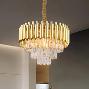 VERSAILLES Nobile Crystal Chandelier 5xE14, Diameter 40cm, Gold, Adjustable Height