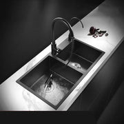 Stainless Steel Kitchen Sink, 75x45x21 cm, With accessories, Graphite Black