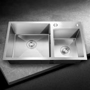 Stainless Steel Kitchen Sink 80x45 cm Silver