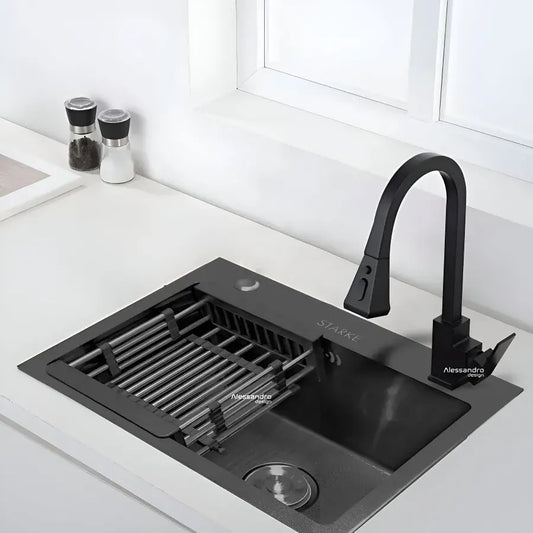 Stainless Steel Kitchen Sink 50x40 cm Dark Grey